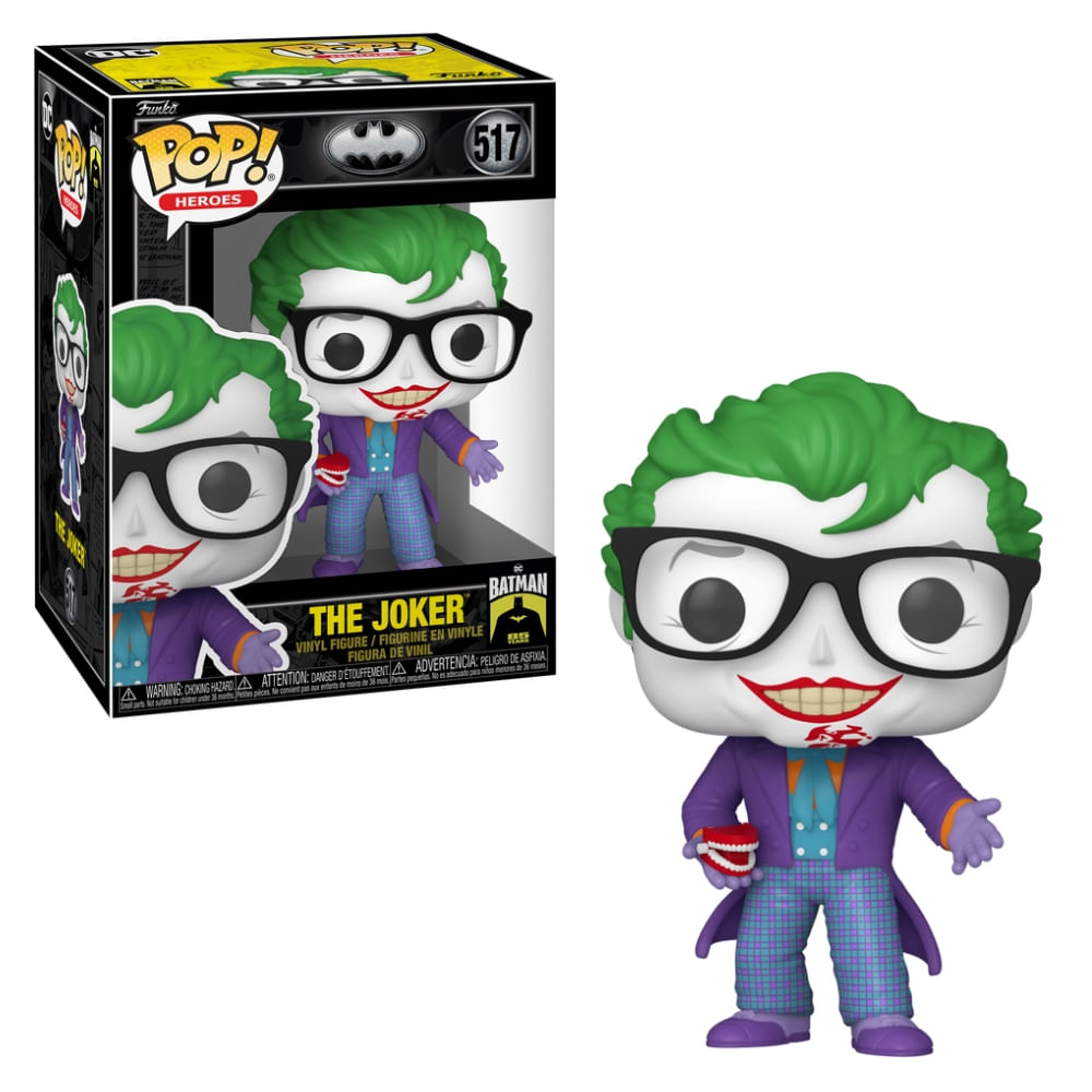 Boneco Funko Pop! DC Comics - Batman 85 Anos - Coringa com Dentadura (1989)