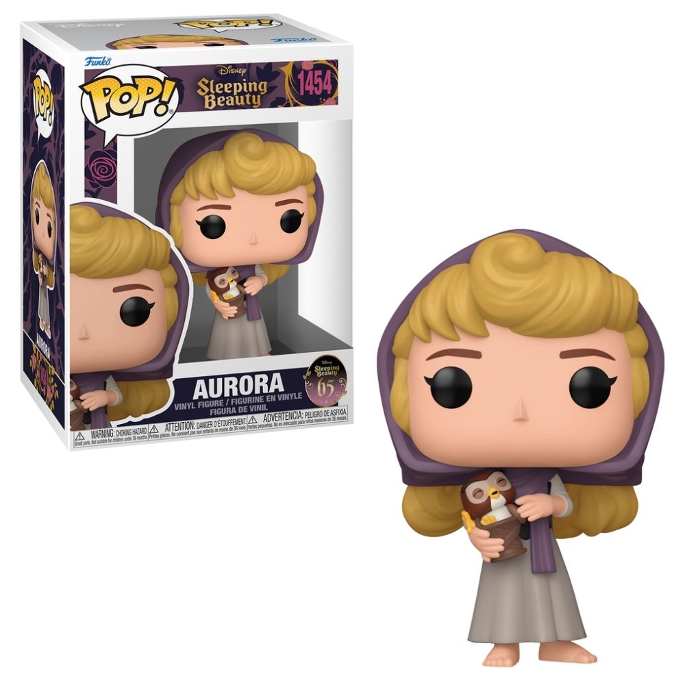 Boneco Funko Pop! Disney - A Bela Adormecida 65 anos - Aurora com Coruja