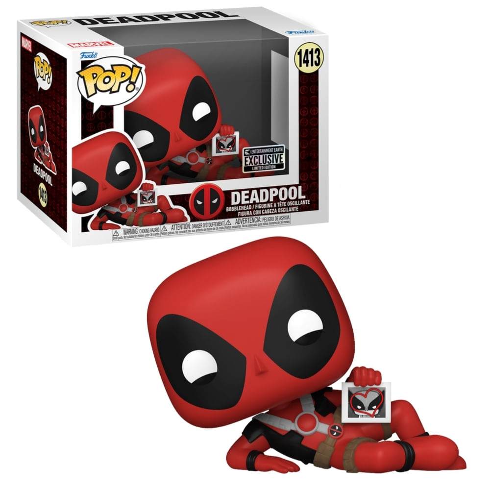 Boneco Funko Pop! Marvel Deadpool com Foto do Wolverine