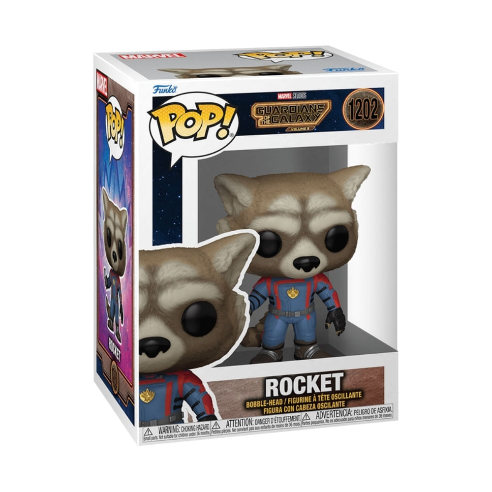 Boneco Funko Pop! Marvel Guardiões da Galáxia Volume 3 - Rocket - Imagem 3