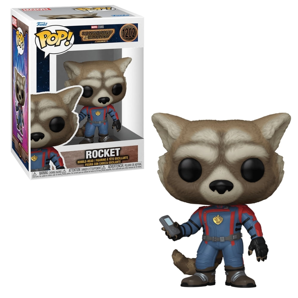 Boneco Funko Pop! Marvel Guardiões da Galáxia Volume 3 - Rocket