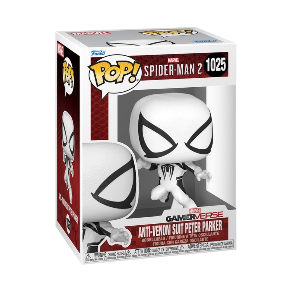 Boneco Funko Pop! Marvel Spider-Man 2 - Peter Parker Traje Anti-Venom - Imagem 3
