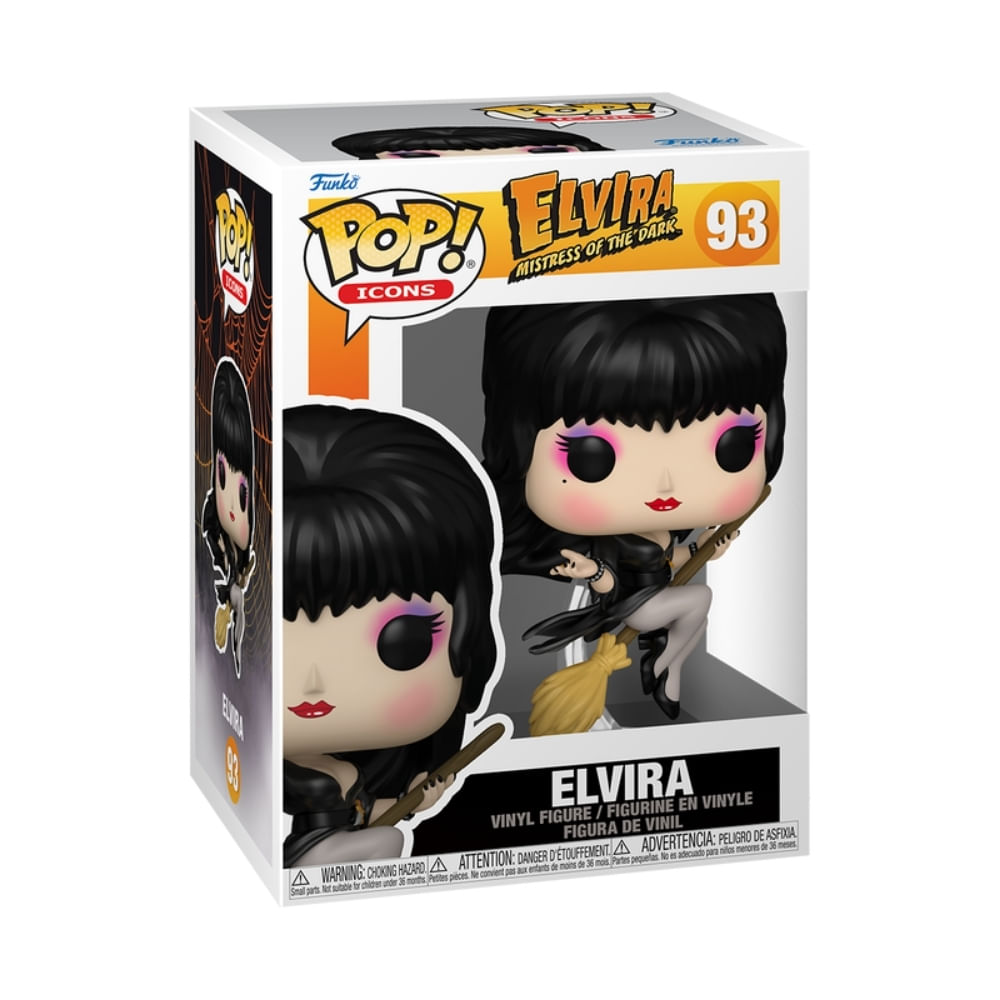 Boneco Funko Pop! Elvira: A Rainha das Trevas na Vassoura - Imagem 2