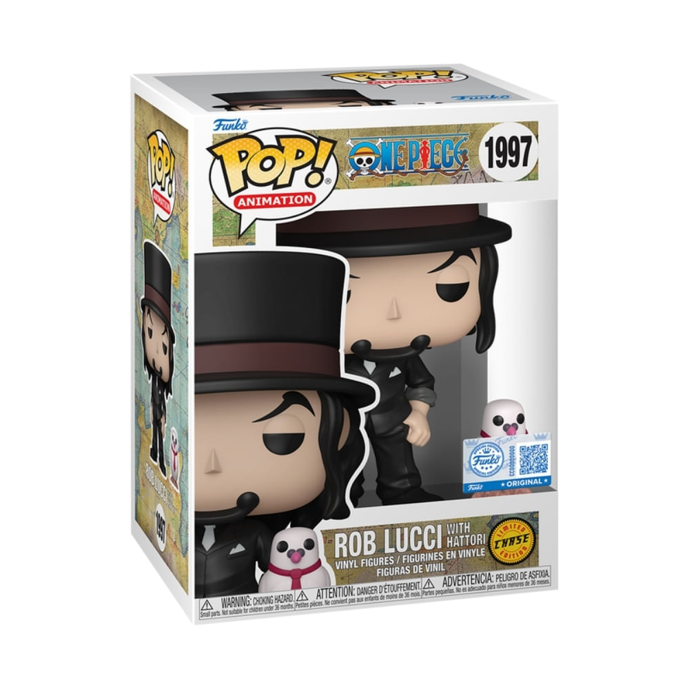 Boneco Funko Pop! One Piece Rob Lucci com Hattori com Chase - Imagem 6