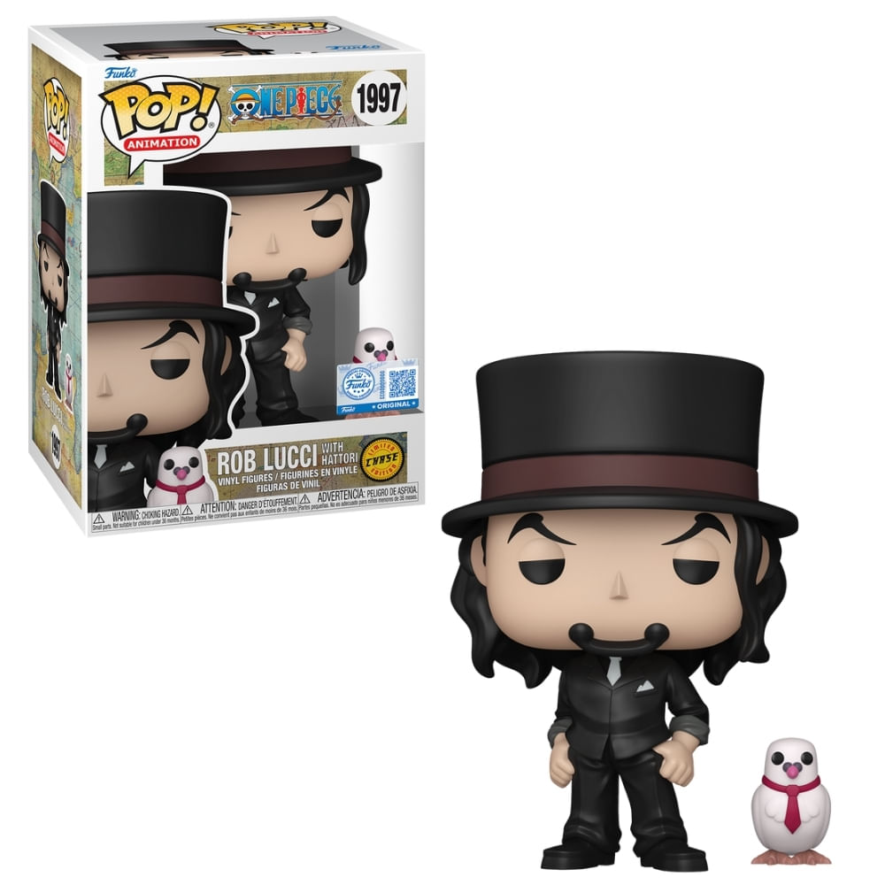 Boneco Funko Pop! One Piece Rob Lucci com Hattori com Chase - Imagem 4