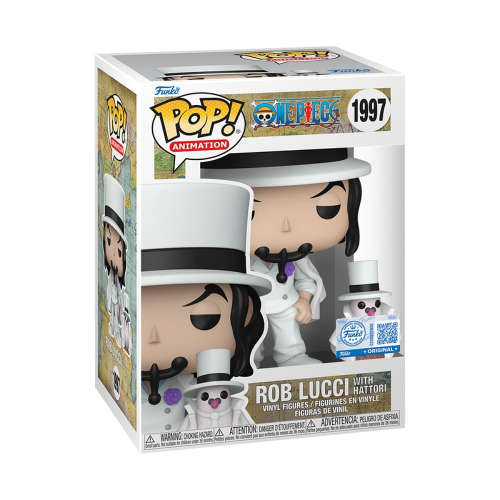 Boneco Funko Pop! One Piece Rob Lucci com Hattori com Chase - Imagem 2