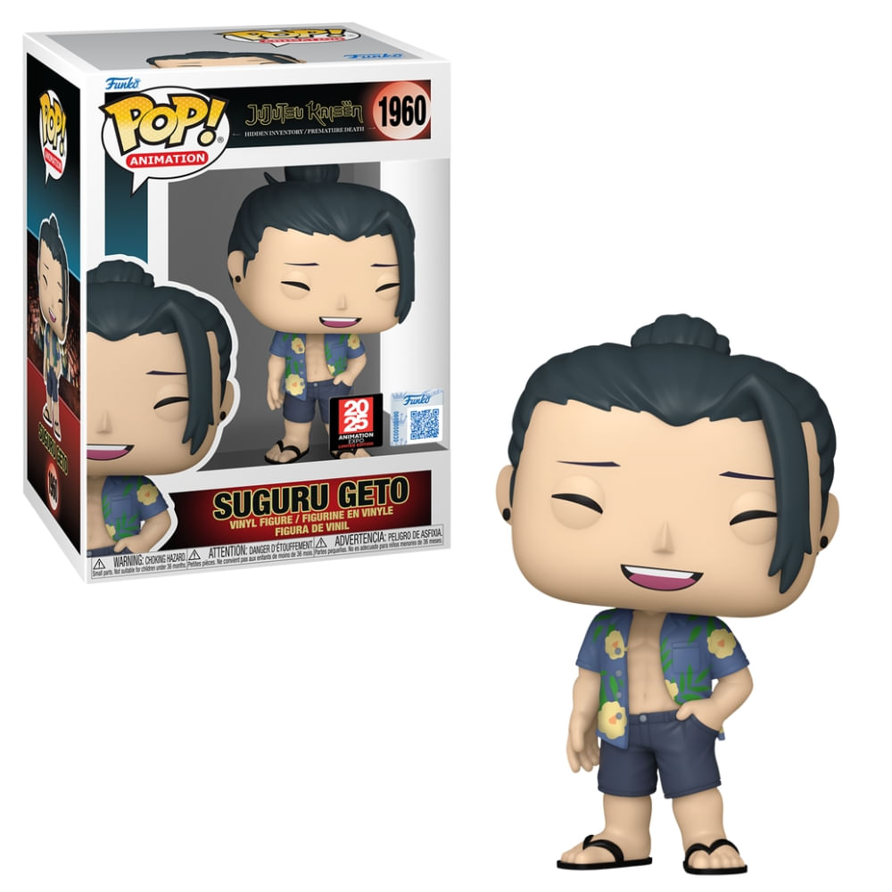 Boneco Funko Pop Expo2025 JujutsuKaisen Suguro Geto na Praia