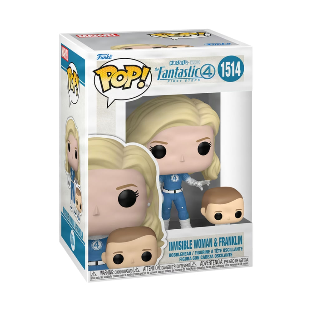 Boneco Funko Pop! Quarteto Fantástico Mulher Inv e Franklin - Imagem 2