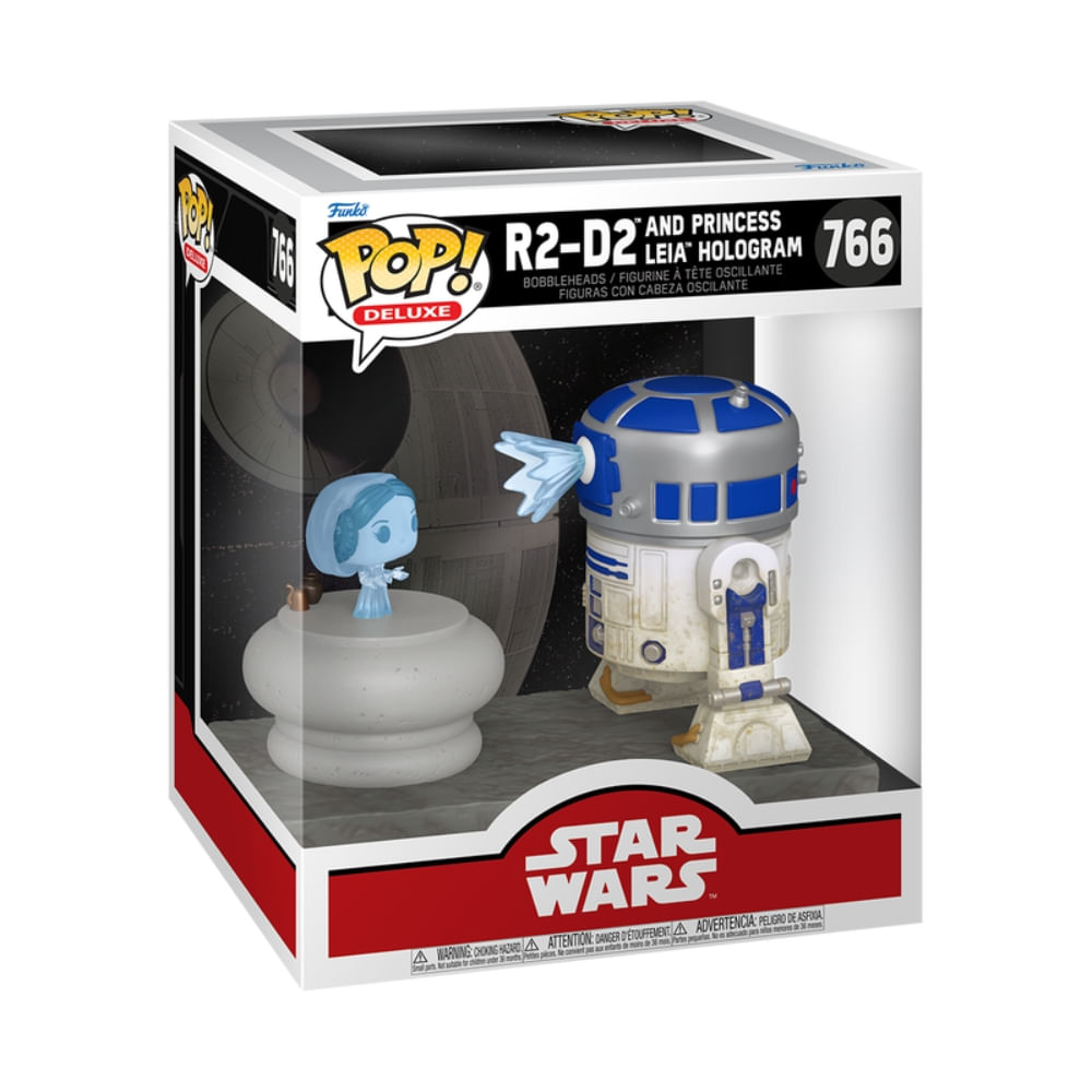 Boneco Funko Pop! Deluxe Star Wars R2-D2 com Leia - Imagem 2