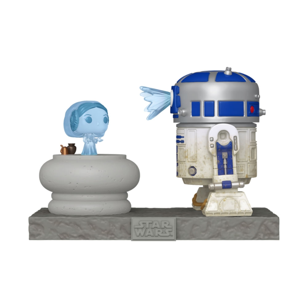 Boneco Funko Pop! Deluxe Star Wars R2-D2 com Leia - Imagem 3