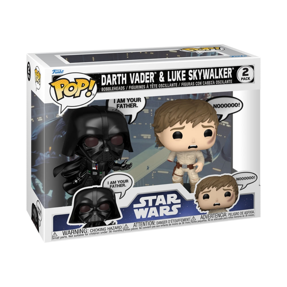 Boneco Funko Pop! Star Wars: Sayings - Darth Vader e Luke - Imagem 2