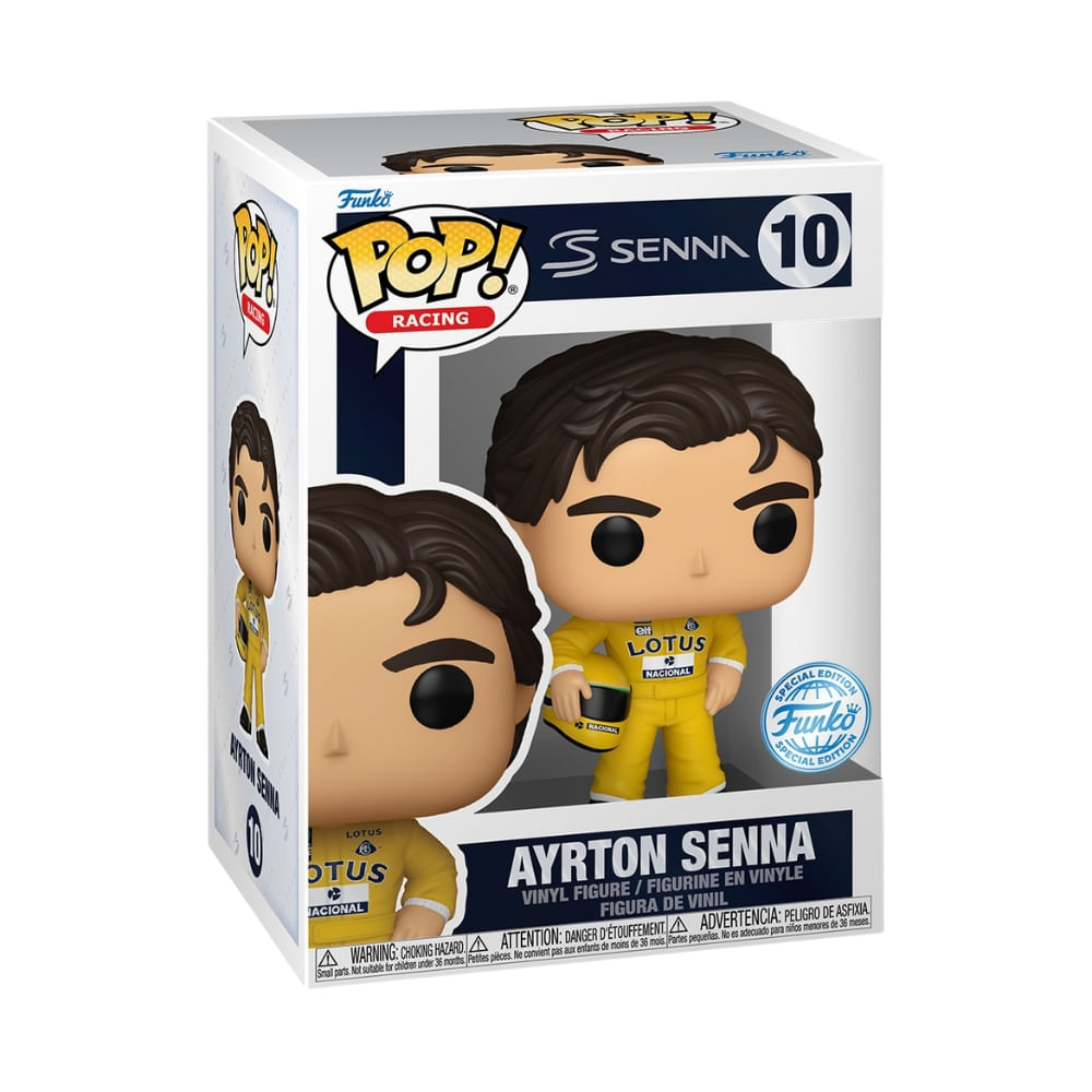 Kit Boneco Funko Pop! Ayrton Senna Rides + Racing Lotus - Imagem 7