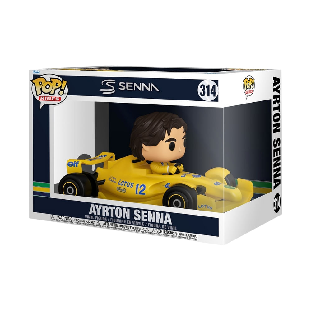 Kit Boneco Funko Pop! Ayrton Senna Rides + Racing Lotus - Imagem 4