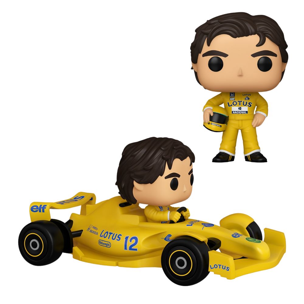 Kit Boneco Funko Pop! Ayrton Senna Rides + Racing Lotus - Imagem 3