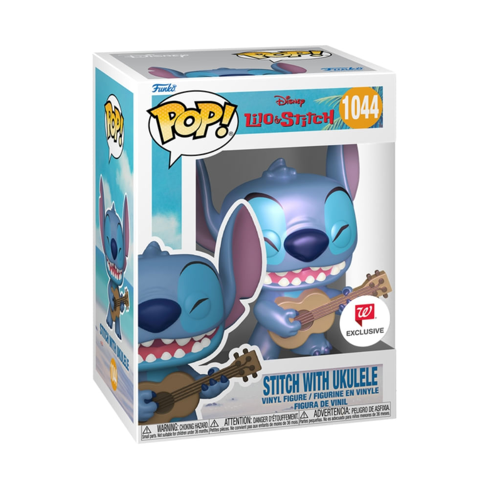 Boneco Funko Pop! Disney Stitch com Ukulele (Perolado) - Imagem 2