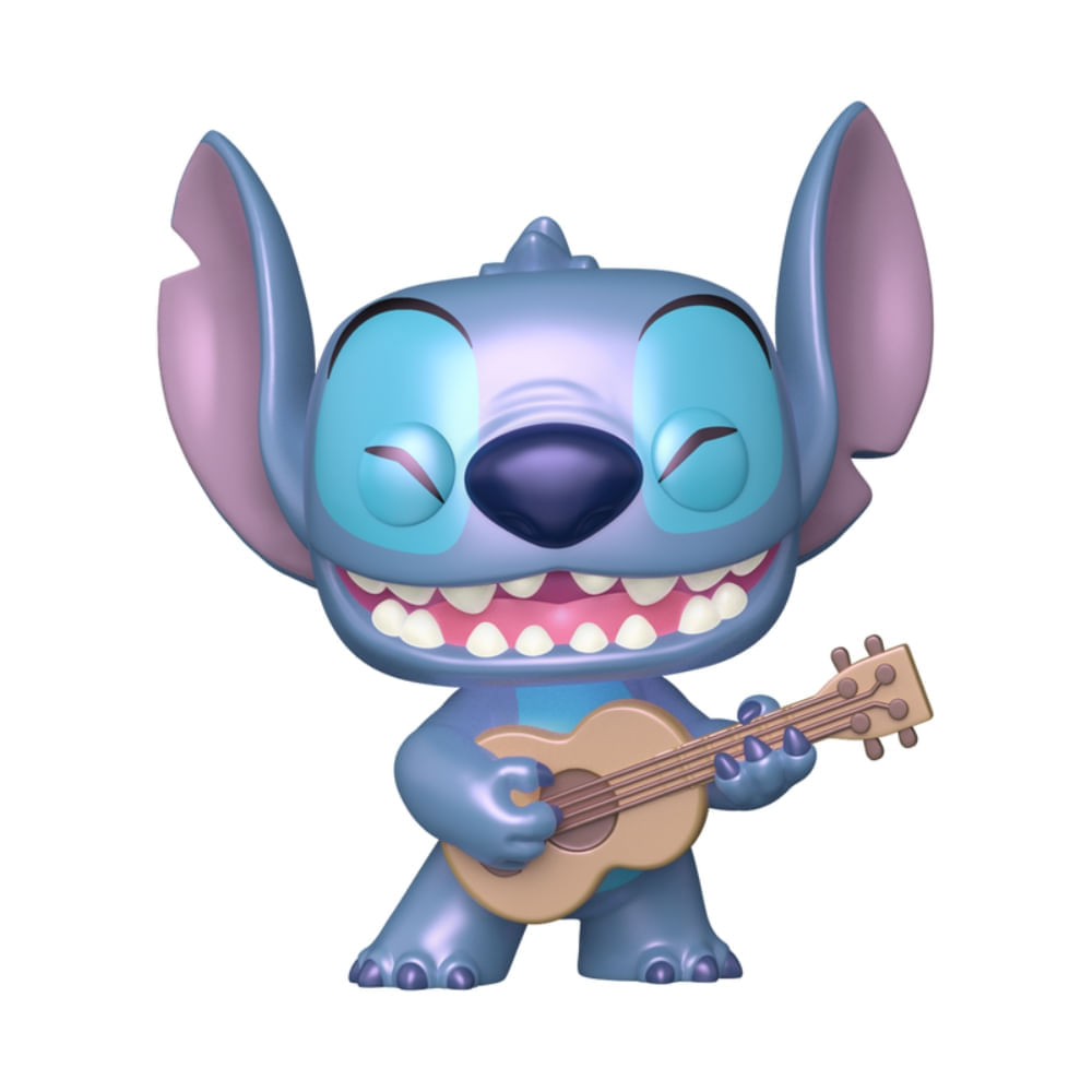 Boneco Funko Pop! Disney Stitch com Ukulele (Perolado) - Imagem 3