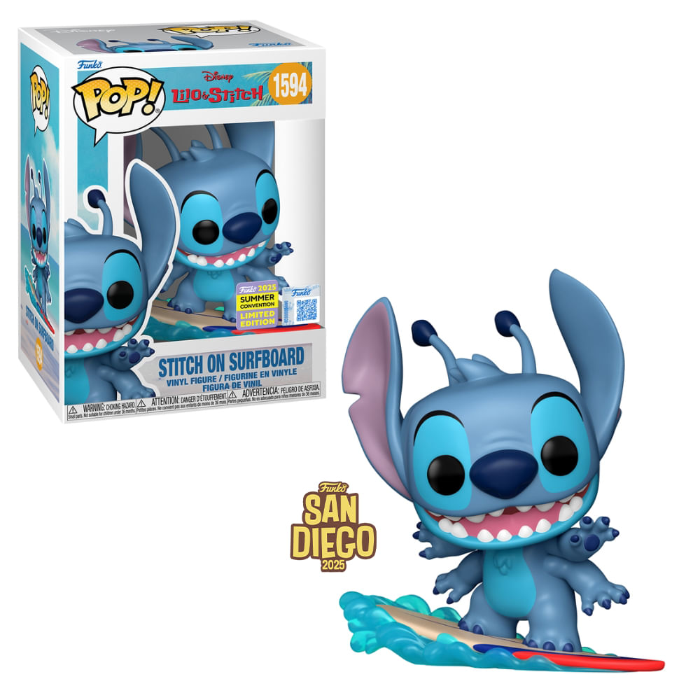 Boneco Funko Pop! SDCC25 Disney Lilo & Stitch na Prancha