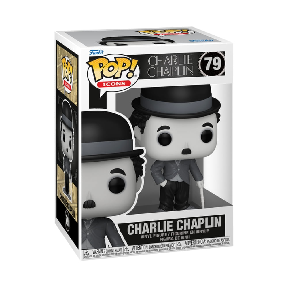 Boneco Funko Pop! Icons - Charlie Chaplin - Imagem 2