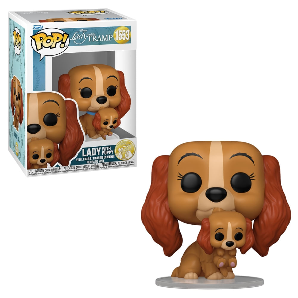 Boneco Funko Pop! Disney A Dama e o Vagabundo 70 anos - Dama com Filhote