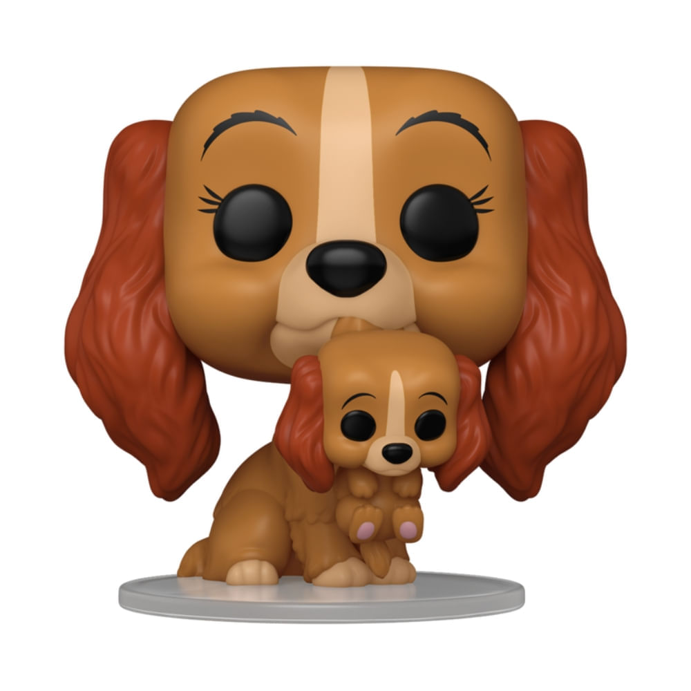 Boneco Funko Pop! Disney A Dama e o Vagabundo 70 anos - Dama com Filhote - Imagem 3