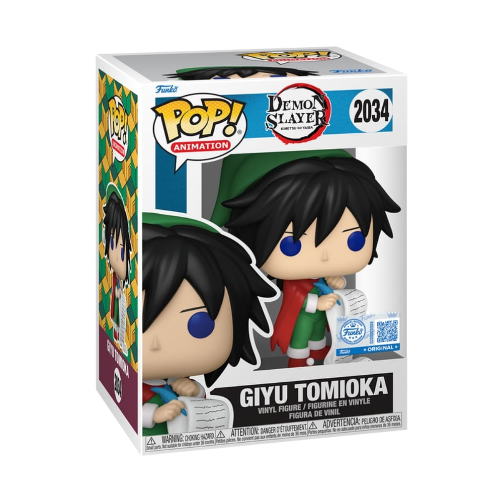 Boneco Funko Pop! Demon Slayer Giyu Tomioka (Roupa Natalina) - Imagem 2