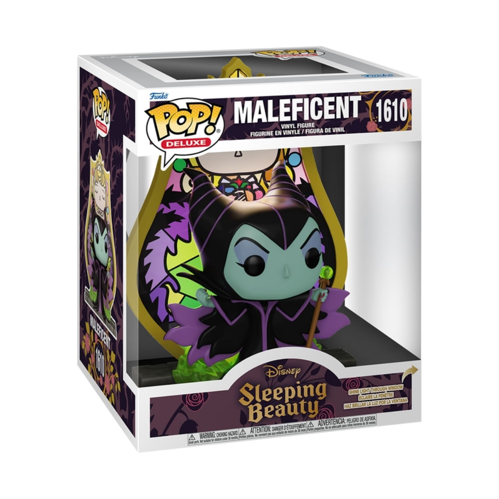 Boneco Funko Pop! Deluxe Disney Vilões - Malévola com Vitral - Imagem 2