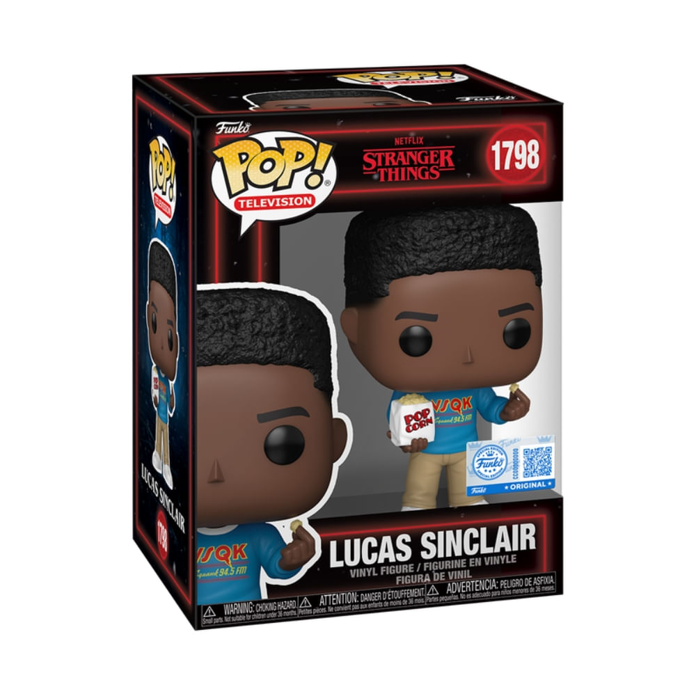 Boneco Funko Pop! Excl. Stranger Things T5 Lucas Com Pipoca - Imagem 2