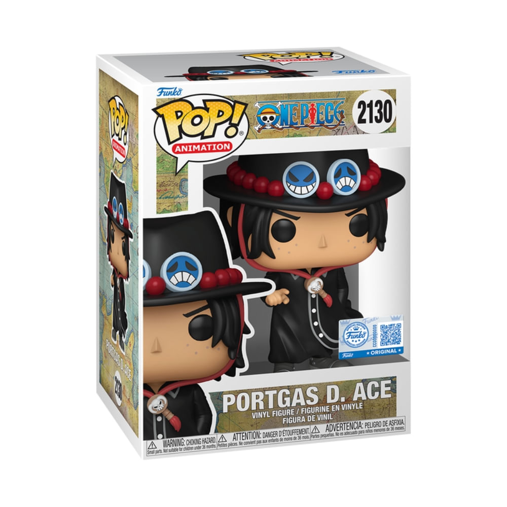 Boneco Funko Pop Exclusivo One Piece Portgas D Ace de Casaco - Imagem 2