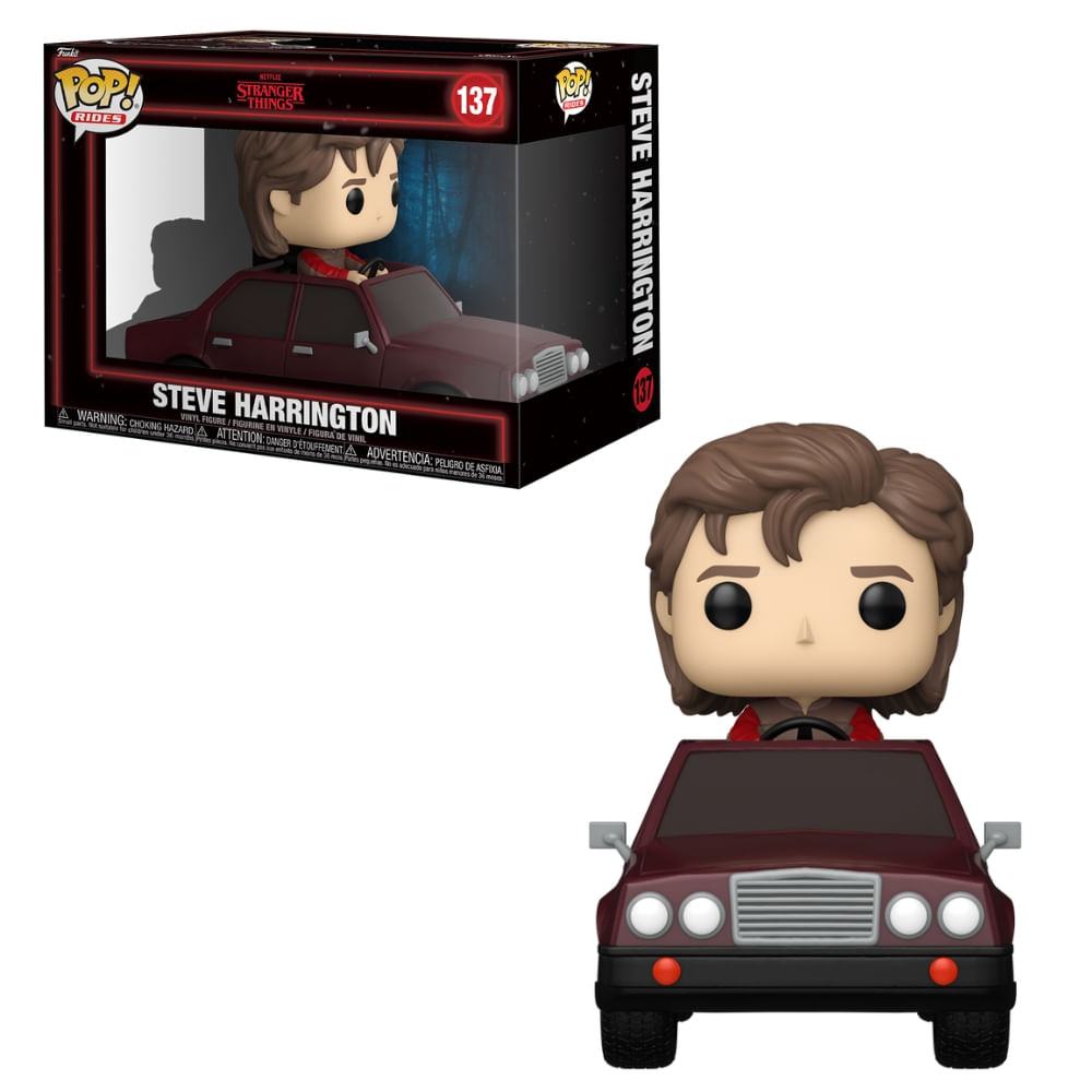 Boneco Funko Pop! Rides Stranger Things T5 - Steve no Carro