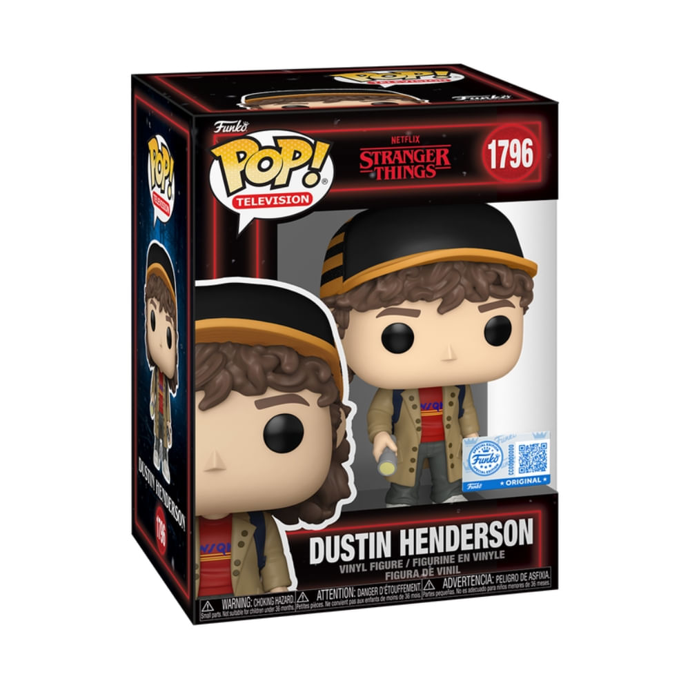 Boneco Funko Pop! Ex. Stranger Things T5 Dustin c Lanterna - Imagem 2