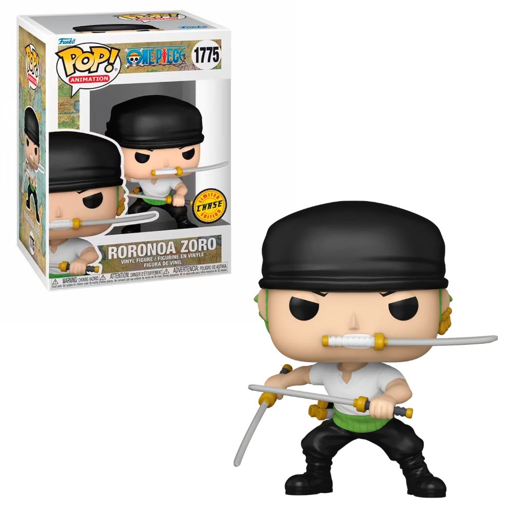 Boneco Funko Pop! One Piece - Zoro com Duas Espadas com Chase