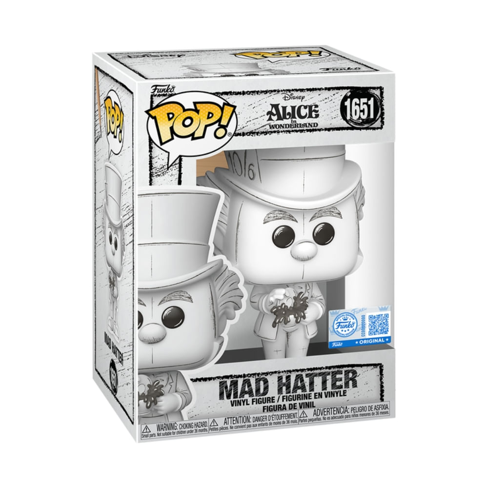 Boneco Funko Pop! Exclusivo Disney Esboços Chapeleiro Maluco - Imagem 2
