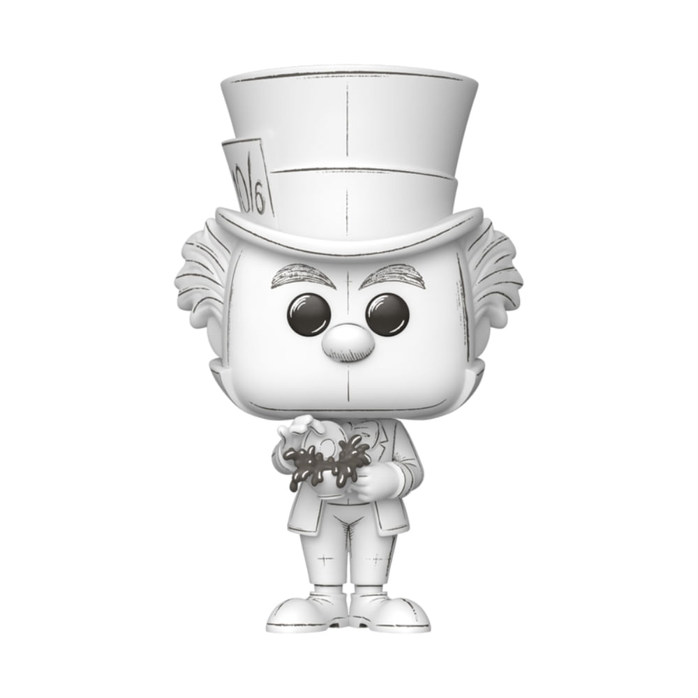 Boneco Funko Pop! Exclusivo Disney Esboços Chapeleiro Maluco - Imagem 3