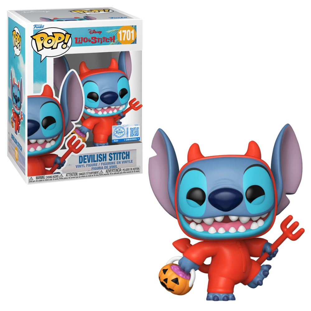 Boneco Funko Pop! Exclusivo Disney Lilo & Stitch - Stitch Travesso