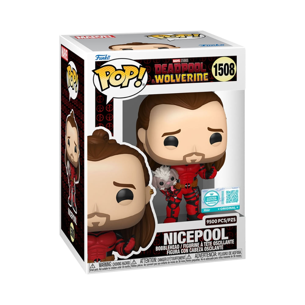 Boneco Funko Pop Ed Ltd Marvel Deadpool & Wolverine Nicepool - Imagem 2