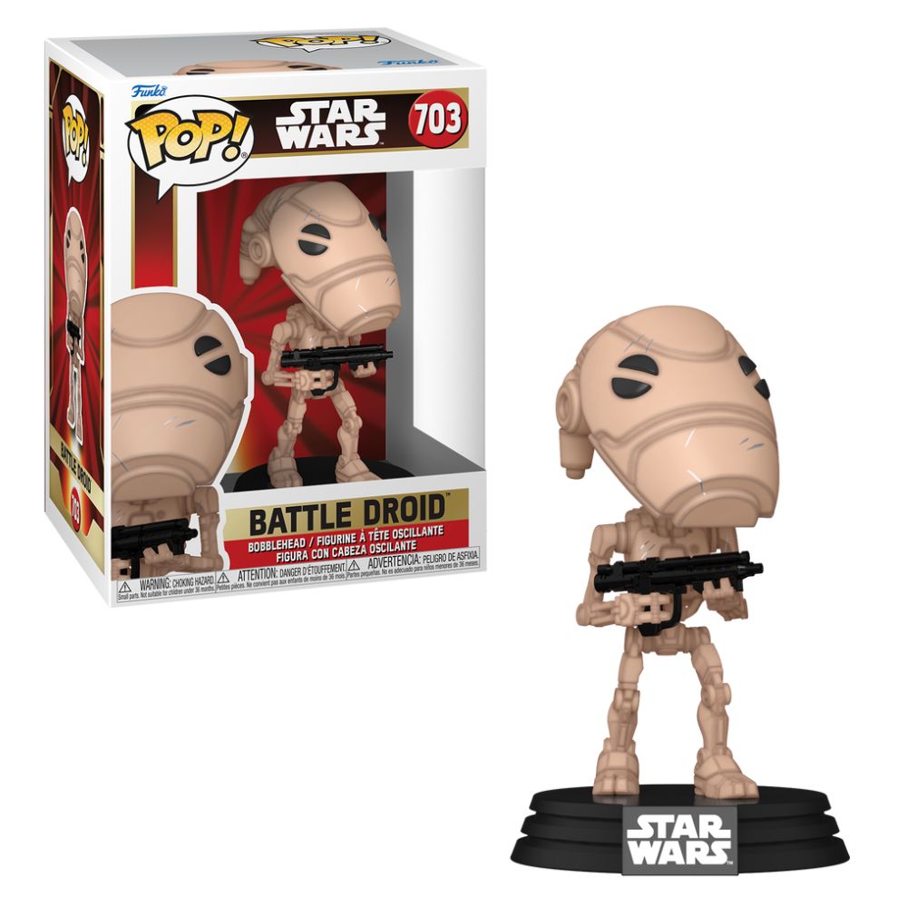 Boneco Funko Pop! Star Wars A Ameaça Fantasma - Battle Droid