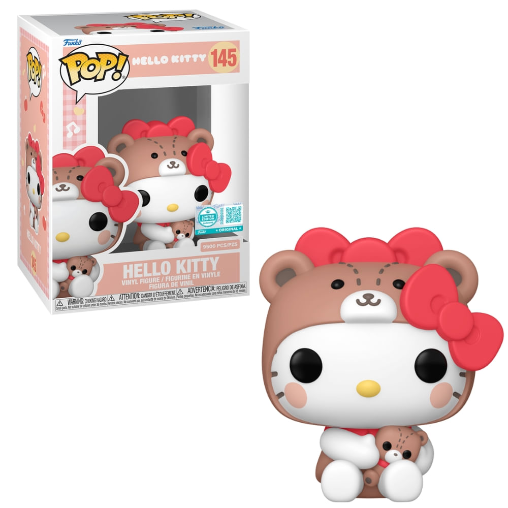 Boneco Funko Pop! Edição Limitada Sanrio - Hello Kitty com Urso Tiny Chum