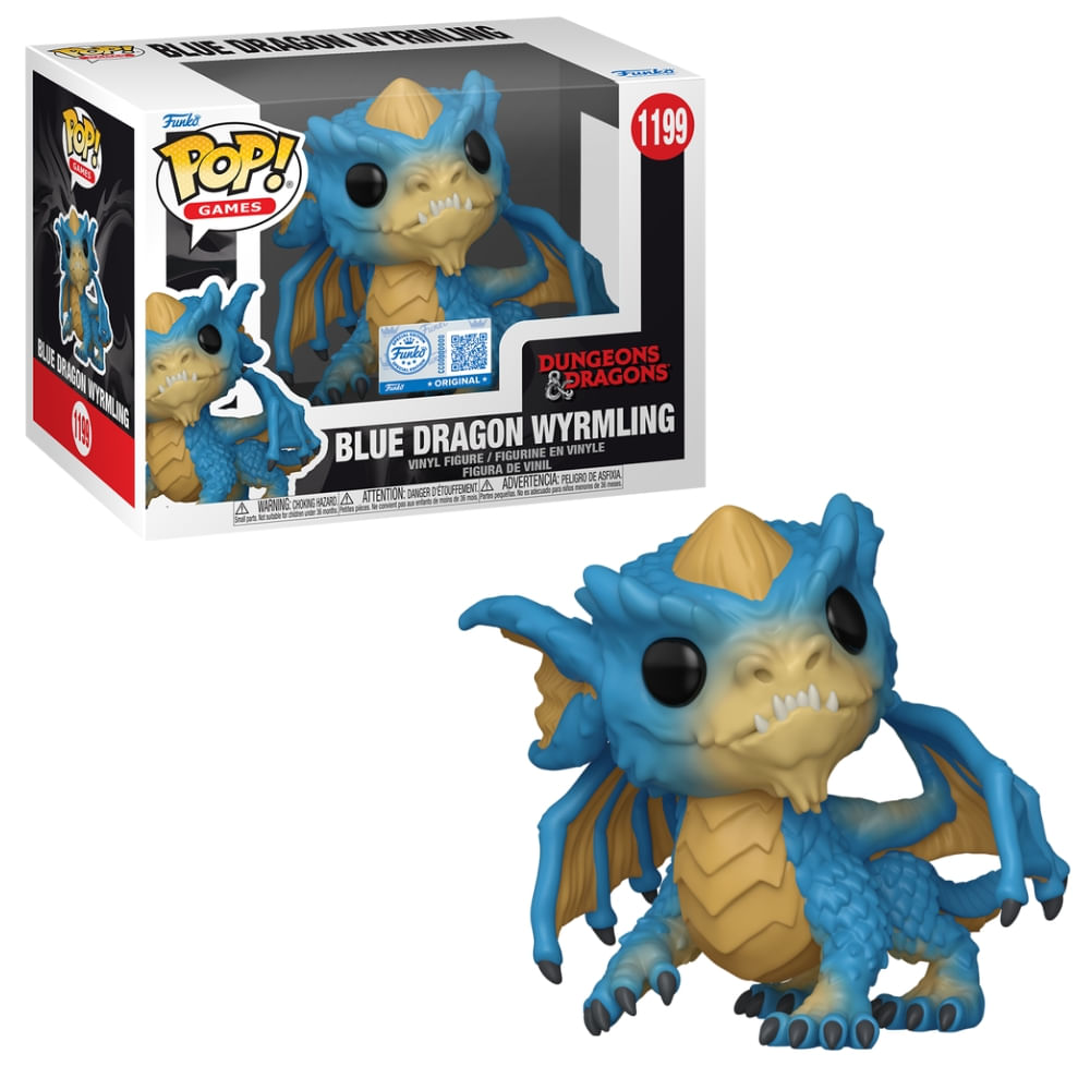 Boneco Funko Pop! Exclusivo Dungeons & Dragons - Dragão Azul com Chase