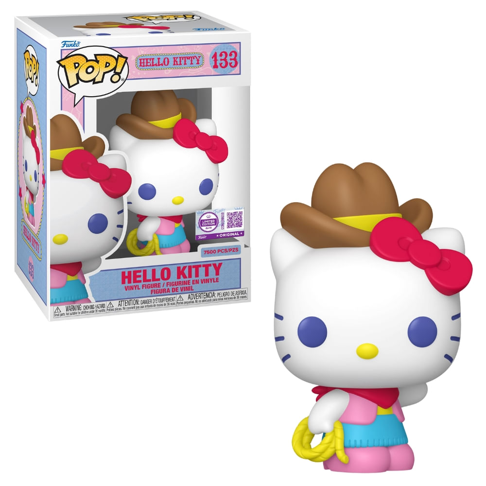 Boneco Funko Pop! Edição Limitada Sanrio - Hello Kitty (Cowgirl)