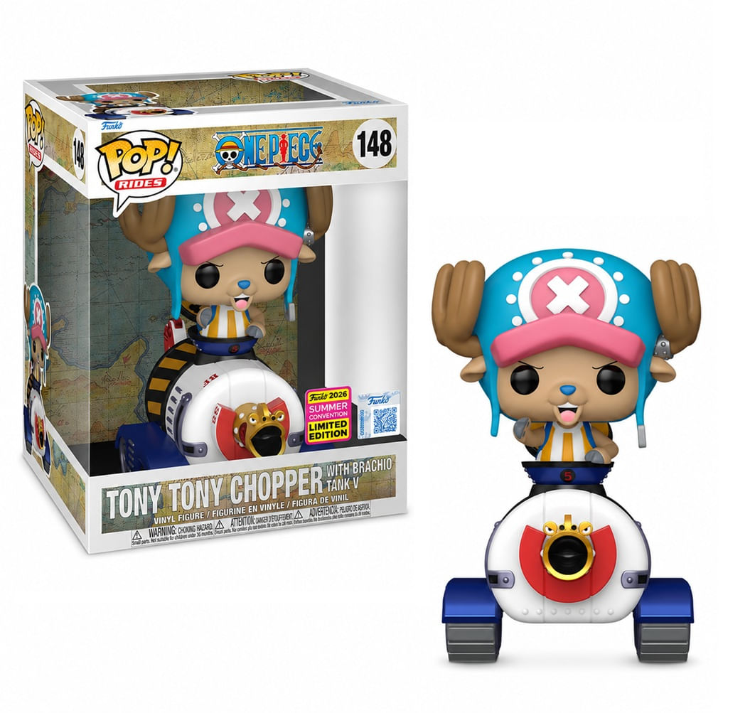 Boneco Funko Pop! Rides Deluxe Exclusivo SDCC One Piece Chopper With Brachio Tank V